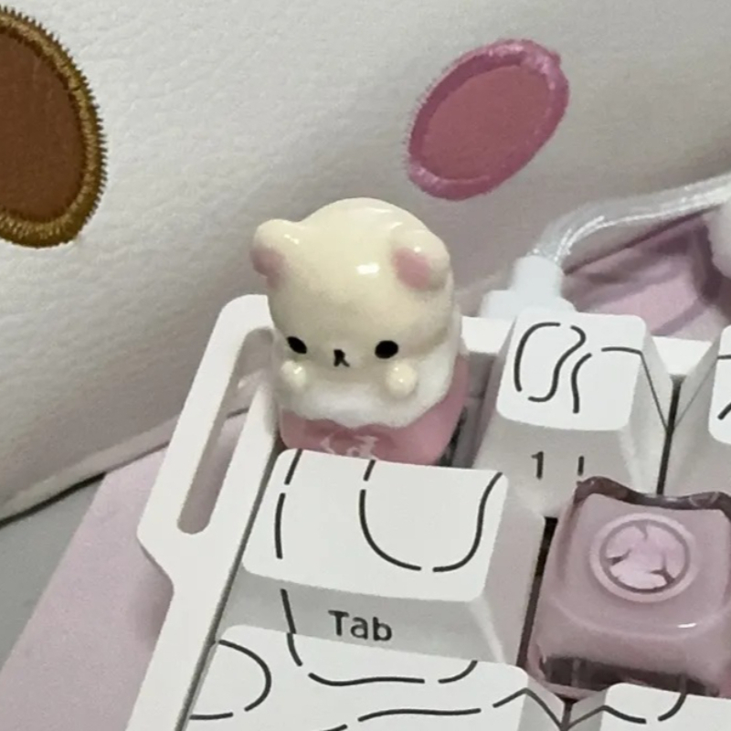 Keycap Artisan Anime - Teclas Kawaii Rilakkuma, Tecla Artesanal de
