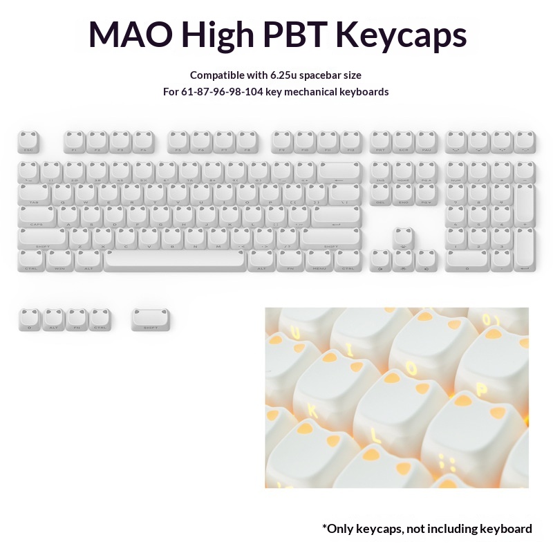 113 Teclas MAO con Orejas de G - Keycap Artisan Anime reseña y precio
